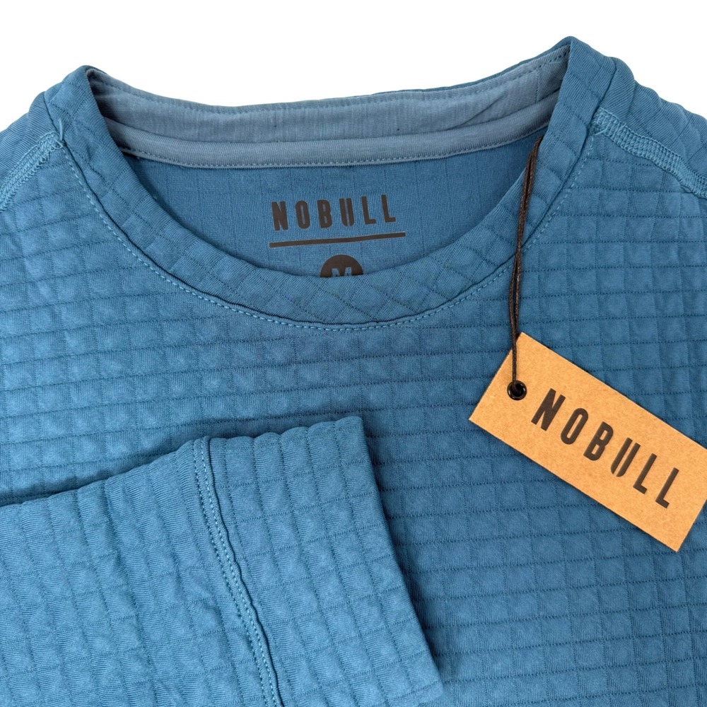 NOBULL Womens Medium Quilted Pullover Deep Blue WQLTPULLSJTPBLUM NEW